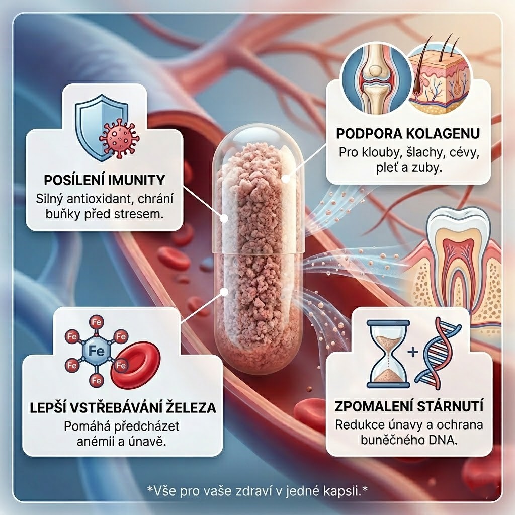 Liposomální C účinky na tělo